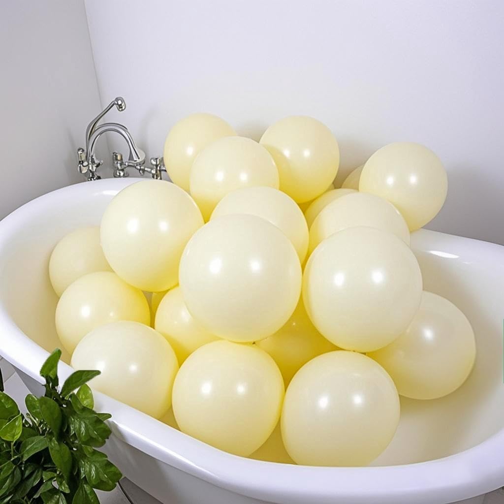 IXVAN Pastel Yellow Balloons – 145pc Set for Balloon Garland Arch (18/12/10/5 in)