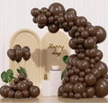 IXVAN Dark Brown Latex Balloons – 145pc Set for Arch Garland & Party Decor