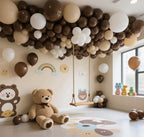 IXVAN Dark Brown Latex Balloons – 145pc Set for Arch Garland & Party Decor
