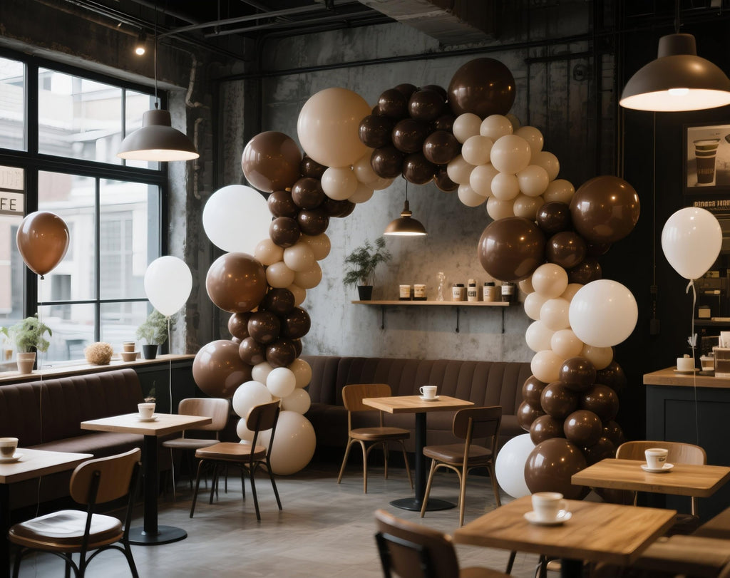 IXVAN Dark Brown Latex Balloons – 145pc Set for Arch Garland & Party Decor