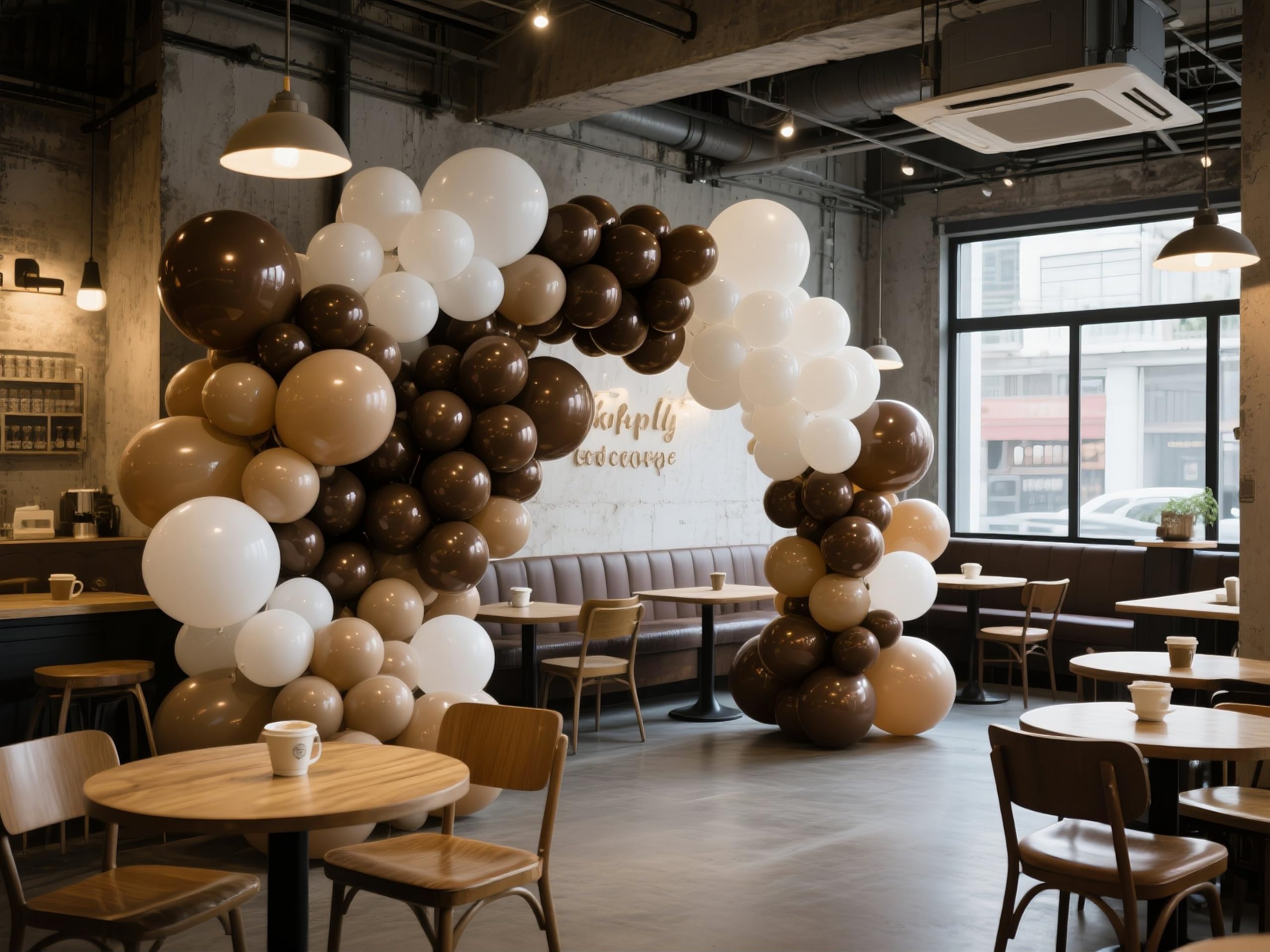 IXVAN Dark Brown Latex Balloons – 145pc Set for Arch Garland & Party Decor