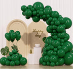 IXVAN Dark Green Balloons – 145pcs Set (18/12/10/5 in) for Parties