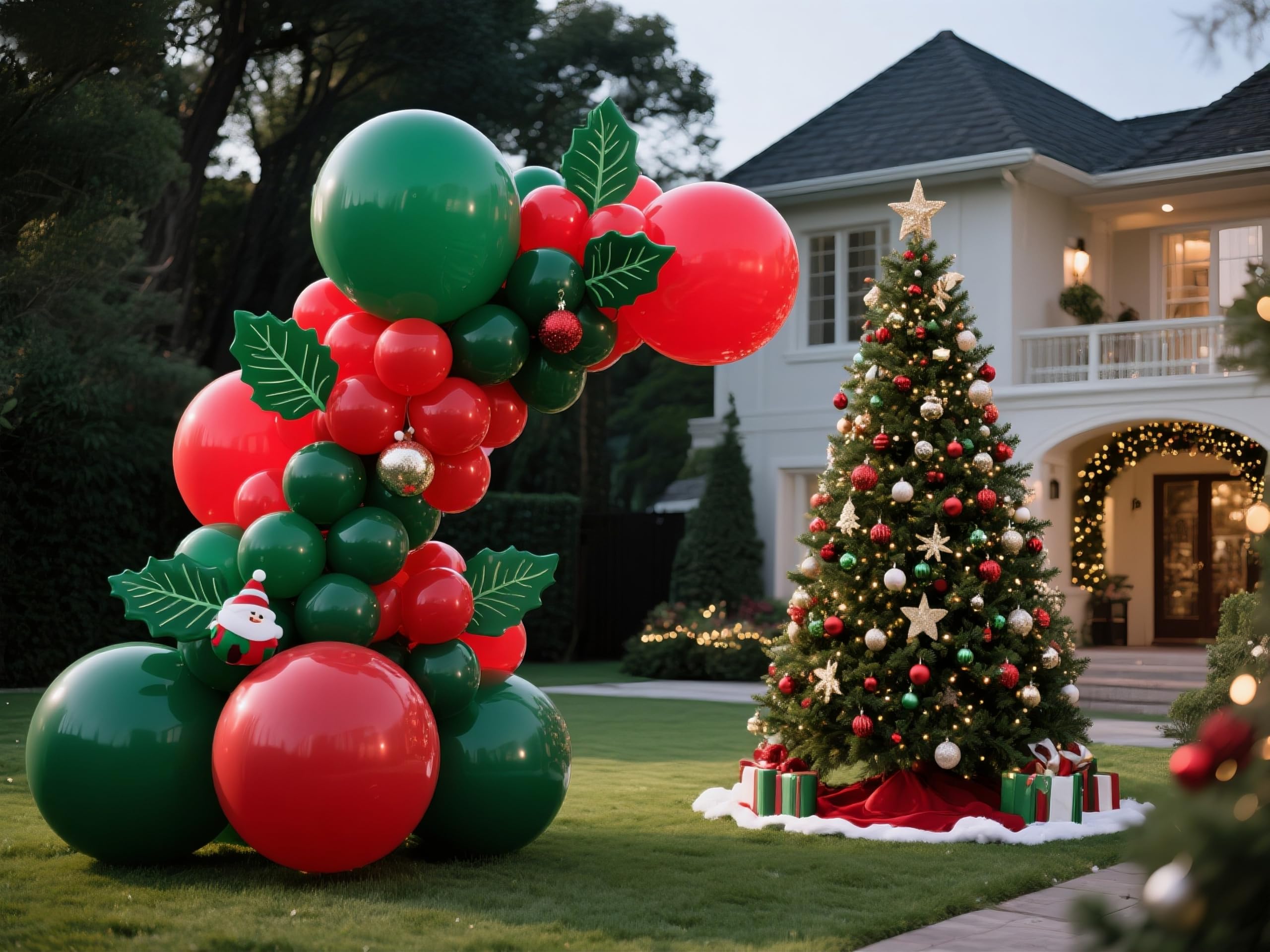 IXVAN Dark Green Balloons – 145pcs Set (18/12/10/5 in) for Parties
