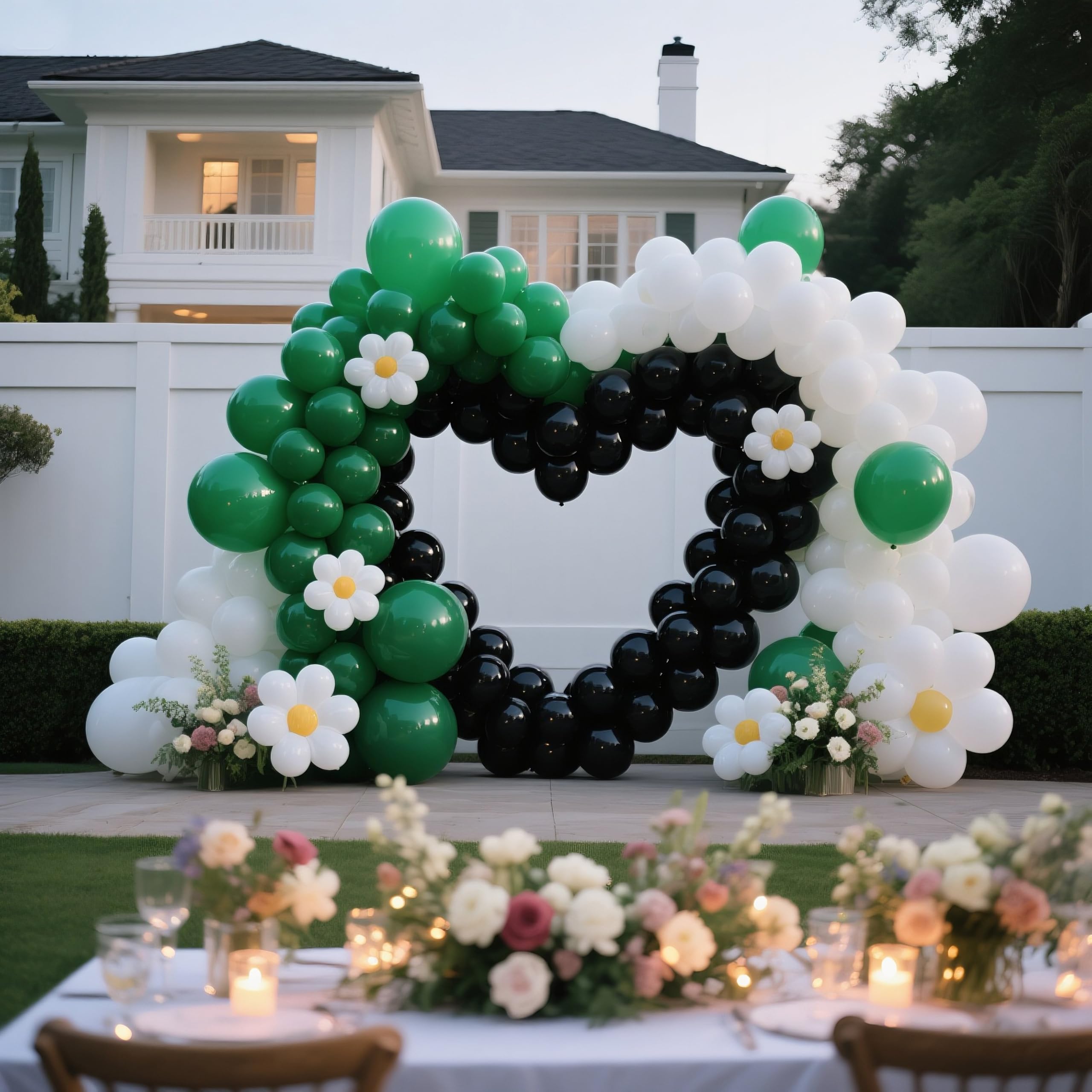 IXVAN Dark Green Balloons – 145pcs Set (18/12/10/5 in) for Parties