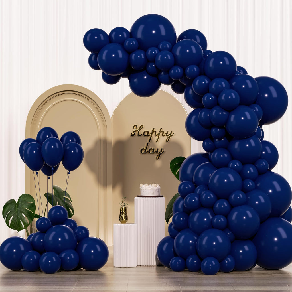 IXVAN Navy Blue Balloons 145pcs | Multi-Size Latex Arch Kit for Parties