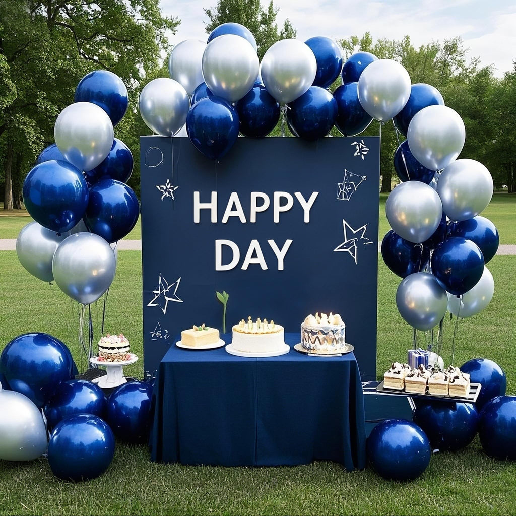 IXVAN Navy Blue Balloons 145pcs | Multi-Size Latex Arch Kit for Parties
