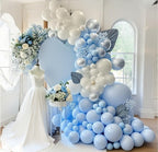 IXVAN Pastel Blue Balloons 145pcs – 18/12/10/5 Inch Balloon Garland Kit for Parties
