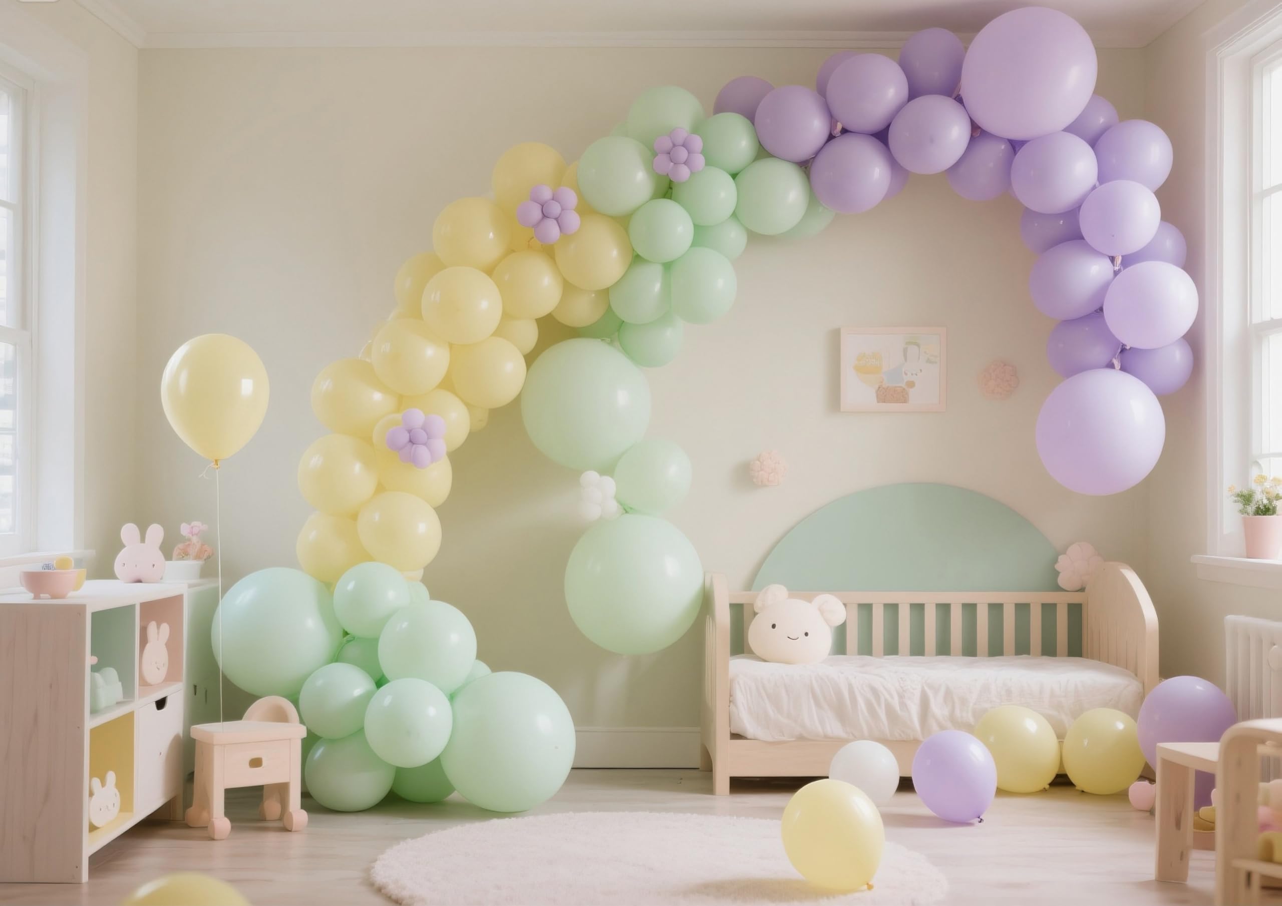 IXVAN Pastel Green Balloons 145pcs – Mixed Sizes 18/12/10/5 Inches for Balloon Garland Arch