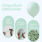 IXVAN Pastel Green Balloons 145pcs – Mixed Sizes 18/12/10/5 Inches for Balloon Garland Arch