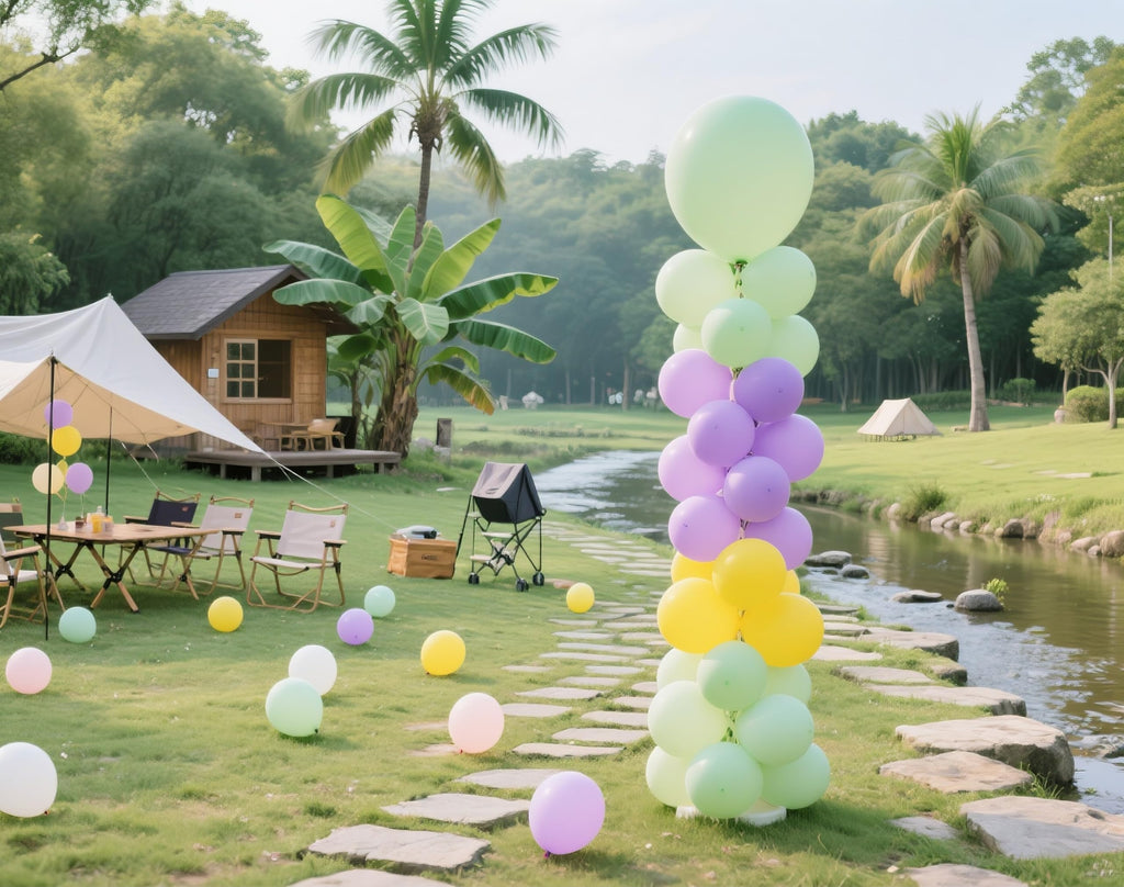 IXVAN Pastel Green Balloons 145pcs – Mixed Sizes 18/12/10/5 Inches for Balloon Garland Arch