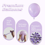 IXVAN Pastel Purple Balloons 145pcs – 18/12/10/5 Inch Latex Balloon Garland Kit for Parties
