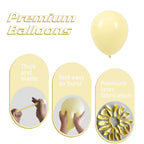 IXVAN Pastel Yellow Balloons – 145pc Set for Balloon Garland Arch (18/12/10/5 in)