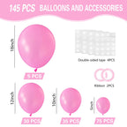 IXVAN Pink Balloons 145pcs – Mixed Sizes for Arch Garland