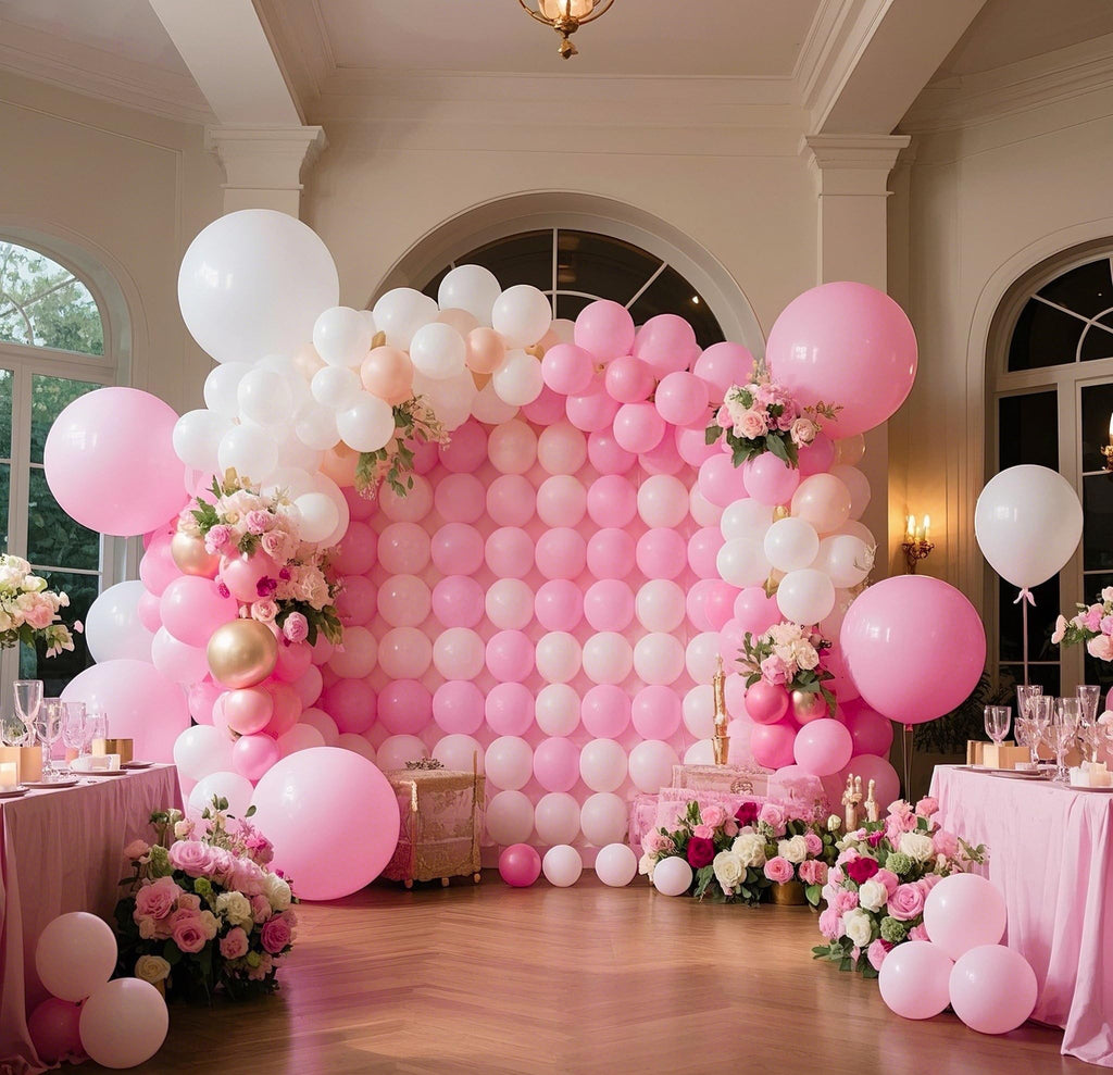 IXVAN Pink Balloons 145pcs – Mixed Sizes for Arch Garland