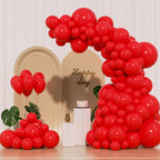 IXVAN Red Balloons 145pc Latex Balloon Arch Kit – 5in/10in/12in/18in for Weddings & Parties