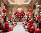 IXVAN Red Balloons 145pc Latex Balloon Arch Kit – 5in/10in/12in/18in for Weddings & Parties