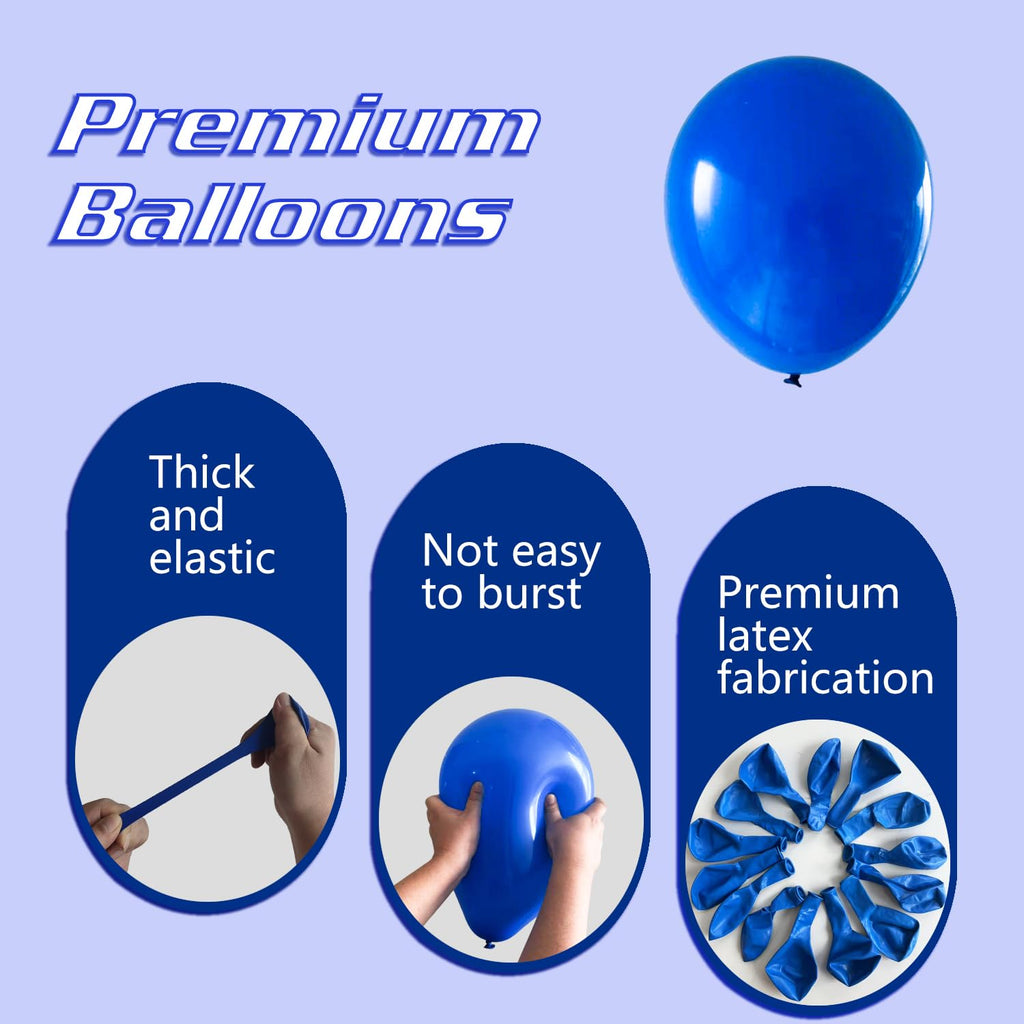 IXVAN Royal Blue Balloons Kit – 145pcs in 5in/10in/12in/18in for Arch Garlands