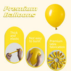 IXVAN Yellow Balloons 145pcs – Latex Arch Kit (18/12/10/5in) for Party Decor