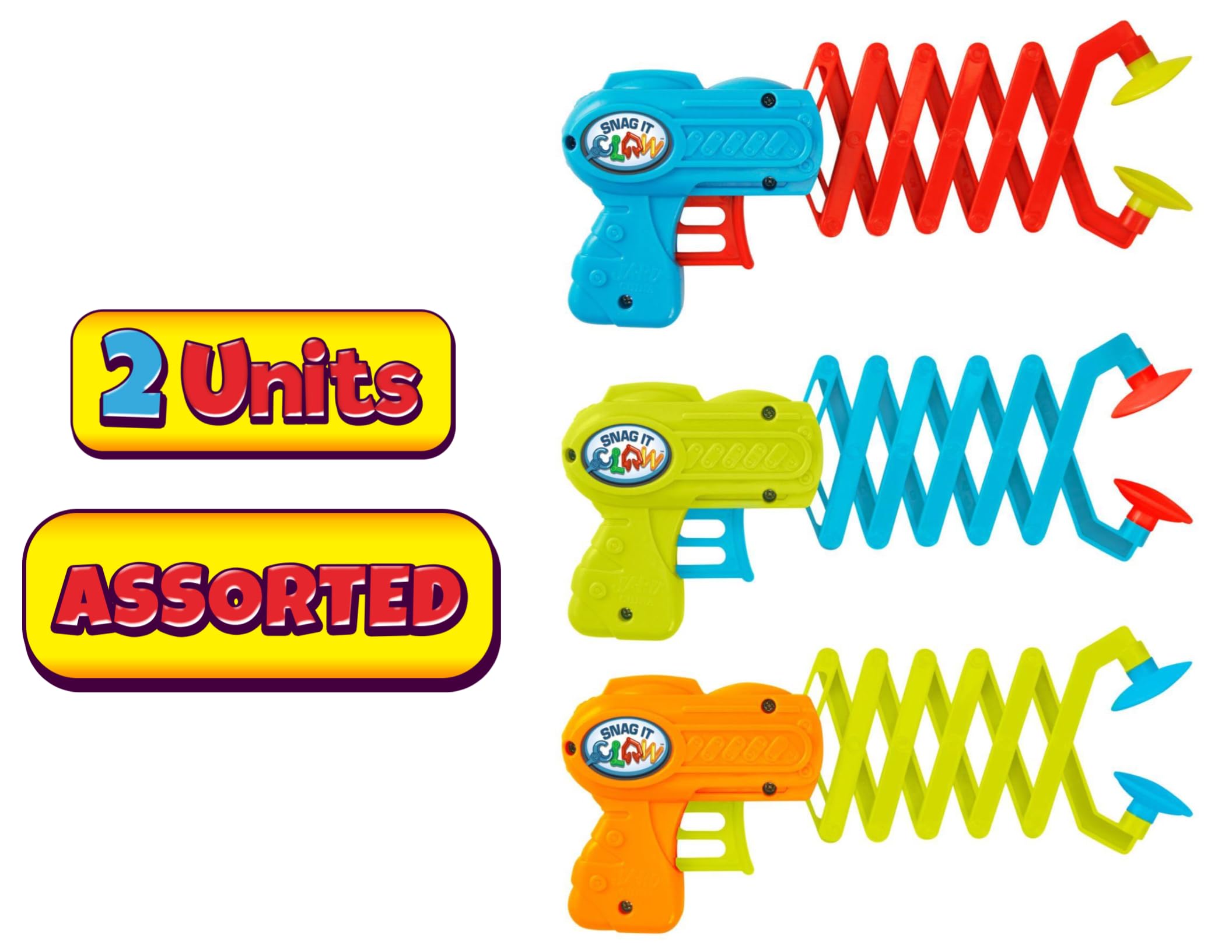 JA-RU Robot Arm Claw Grabber Gun 12-Inch Reach - 2-Pack Toy Assortment | Kids Party Favors