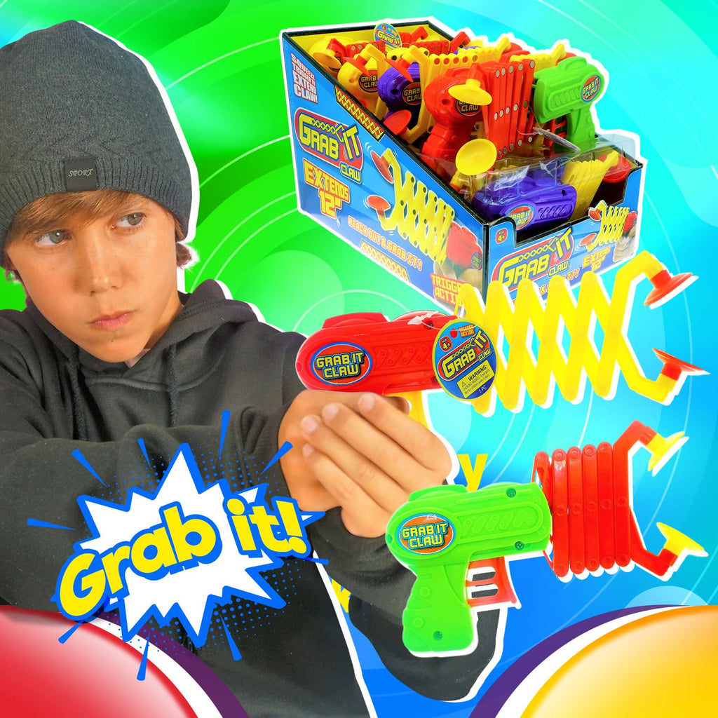 JA-RU Robot Arm Claw Grabber Gun 12-Inch Reach - 2-Pack Toy Assortment | Kids Party Favors