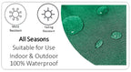 OLIVIA ROCCO Cushion Covers Jamil Green Waterproof 43x43 cm Reversible Breathable Indoor Outdoor Patio Garden Sofa Bed Chair Protection