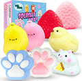 JANESVISSY 8 Pcs Taba Squishies Pack – Colorful Silicone Fidget Toys for Kids & Party Favors