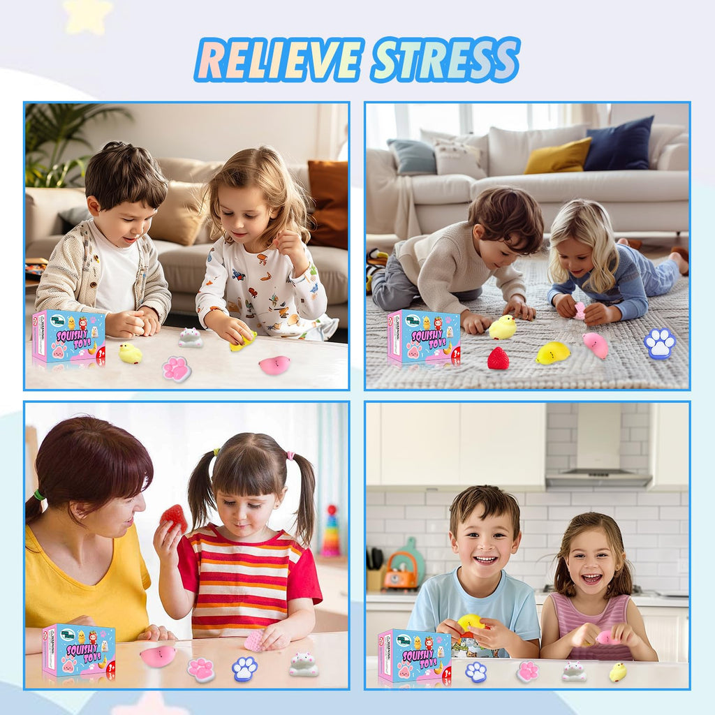 JANESVISSY 8 Pcs Taba Squishies Pack – Colorful Silicone Fidget Toys for Kids & Party Favors