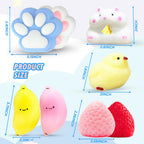 JANESVISSY 8 Pcs Taba Squishies Pack – Colorful Silicone Fidget Toys for Kids & Party Favors