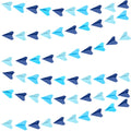 Janlaugh 6 Pcs Airplane Garland - 3D Colorful Paper Plane Banner for Parties, Travel, and Classrooms