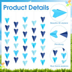 Janlaugh 6 Pcs Airplane Garland - 3D Colorful Paper Plane Banner for Parties, Travel, and Classrooms