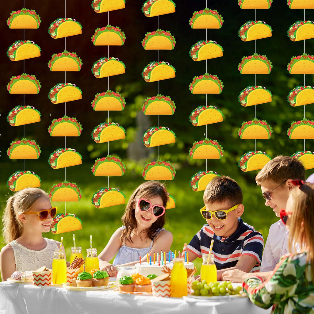 Janlaugh 8 Pcs Taco Banner Garland Fiesta Cinco de Mayo Party Decor