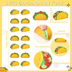 Janlaugh 8 Pcs Taco Banner Garland Fiesta Cinco de Mayo Party Decor