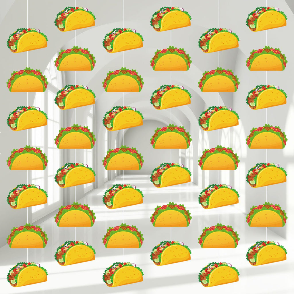 Janlaugh 8 Pcs Taco Banner Garland Fiesta Cinco de Mayo Party Decor