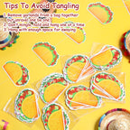 Janlaugh 8 Pcs Taco Banner Garland Fiesta Cinco de Mayo Party Decor