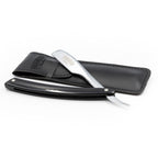 Japanese Kamisori Cut Throat Razor - Foldable - in Jet Black