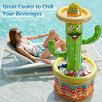 Jasonwell Inflatable Fiesta Cactus Ice Bucket – Pool Party Cooler & Tropical Decor