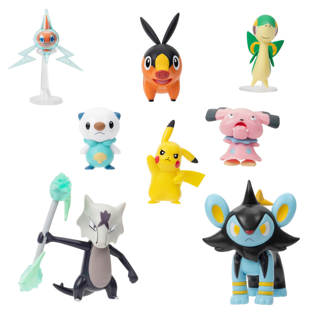 Pokemon Battle Figure 8 Pack – 6 x 2-Inch & 2 x 3-Inch Figures Including Pikachu | Jazwares