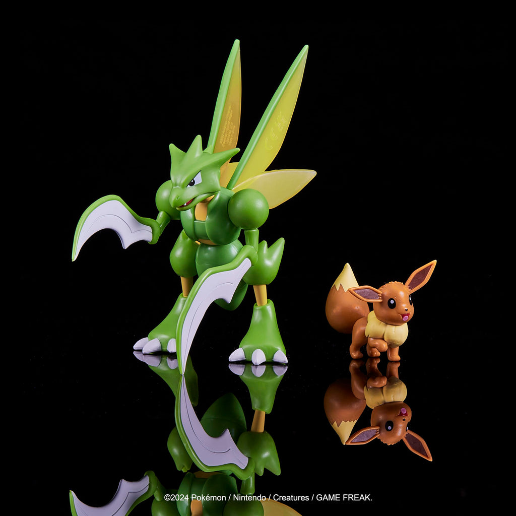 Jazwares Pokemon Battle Figure 2 Pack – Eevee (2-Inch) & Scyther (4.5-Inch) Battle Figures