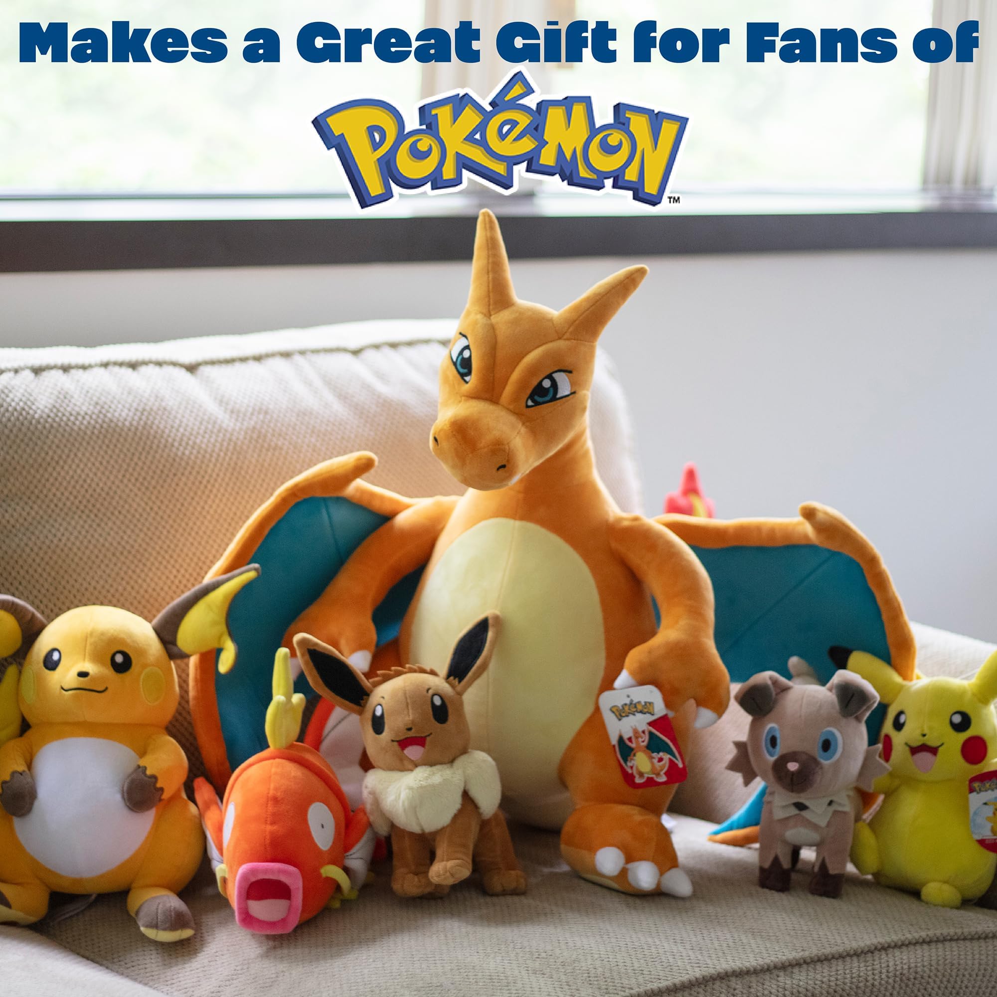 Jazwares Pokemon 24" Jumbo Charizard Plush – Officially Licensed Large Charizard Toy