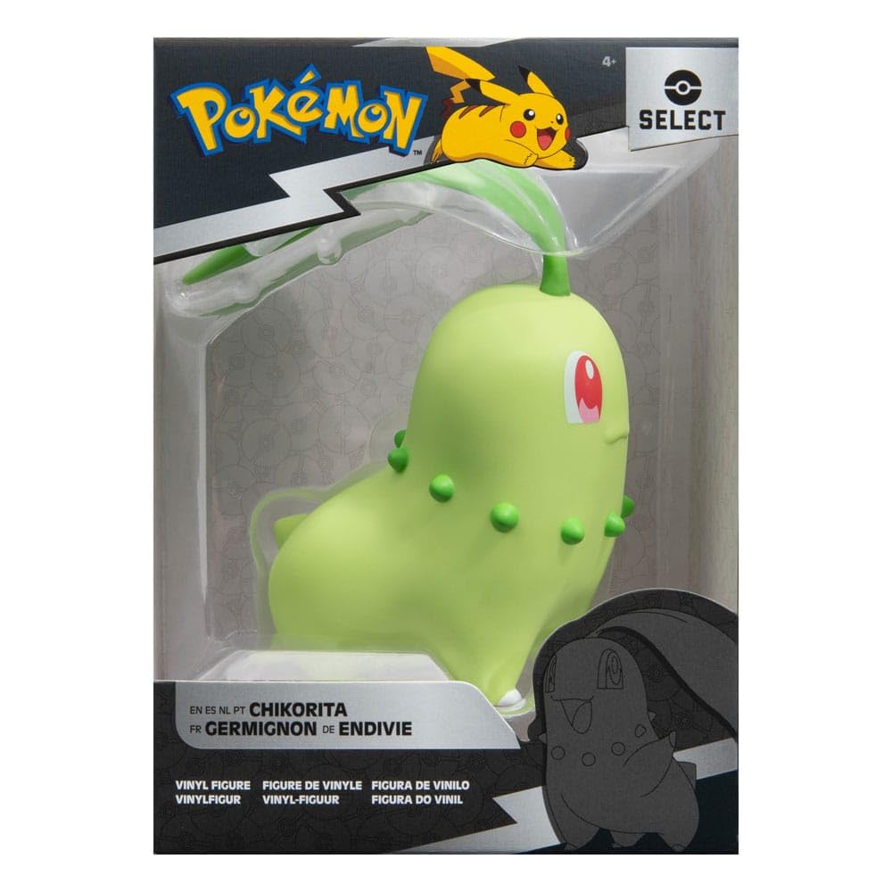 Jazwares Pokemon Chikorita Vinyl Figure - 4-inch Tall - Series 4