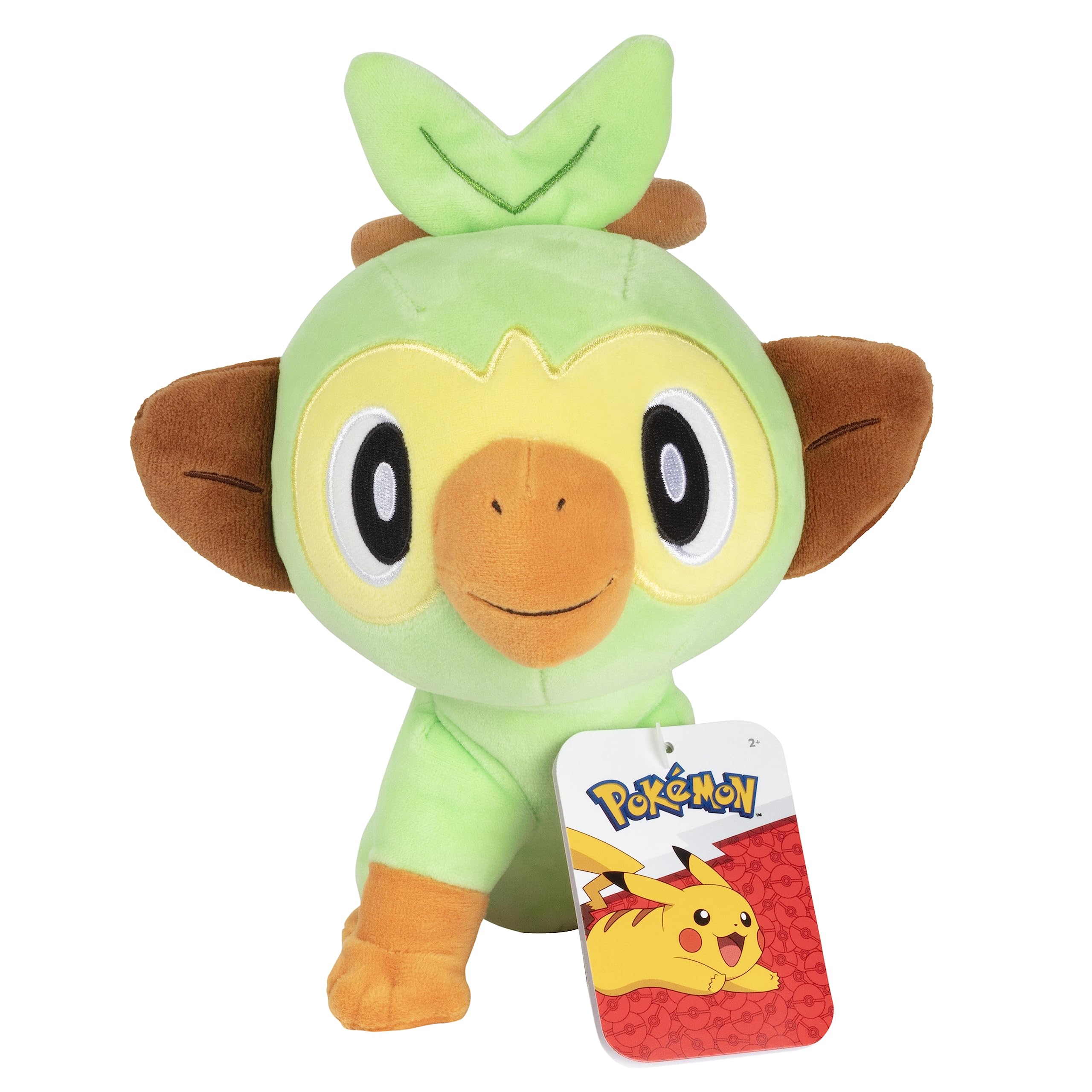 Jazwares Pokemon Grookey Plush 8-Inch – Official Sword & Shield Toy