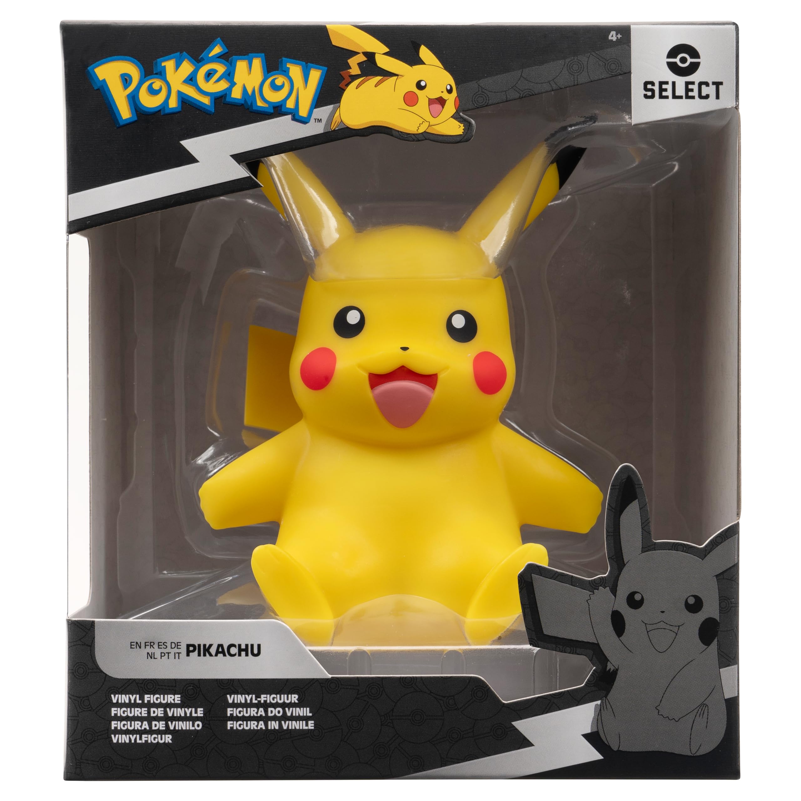 Pokemon Pikachu Select Vinyl Figure - 4-Inch Vinyl Figure by Jazwares (Official Licensed)