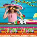 Jectivs 3-Piece Mexican Fiesta Tablecloth Set — 54 x 108 in, Cinco de Mayo Party Decor