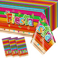 Jectivs 3-Piece Mexican Fiesta Tablecloth Set — 54 x 108 in, Cinco de Mayo Party Decor
