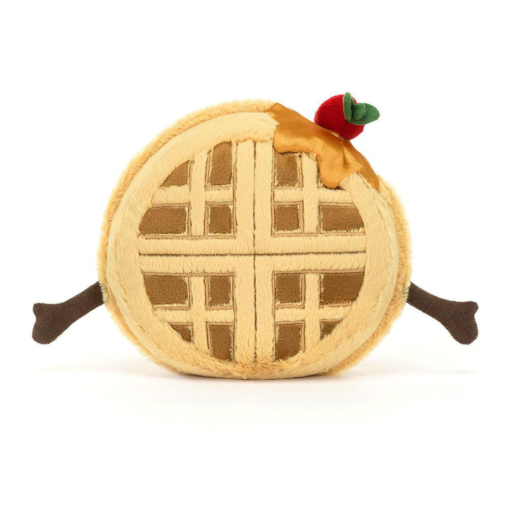 Jellycat Amuseables Rene Waffle Plush – Golden Fur Waffle Toy for Babies & Kids
