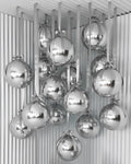 Jenaai 30-Count 22-Inch Silver Round Foil Balloons with Satin Bows – Giant Party Decoration Set