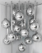 Jenaai 30-Count 22-Inch Silver Round Foil Balloons with Satin Bows – Giant Party Decoration Set