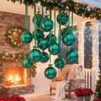 Jenaai 30-Set 22-Inch Round 4D Foil Balloons with Satin Bows – Green Giant Party Decorations