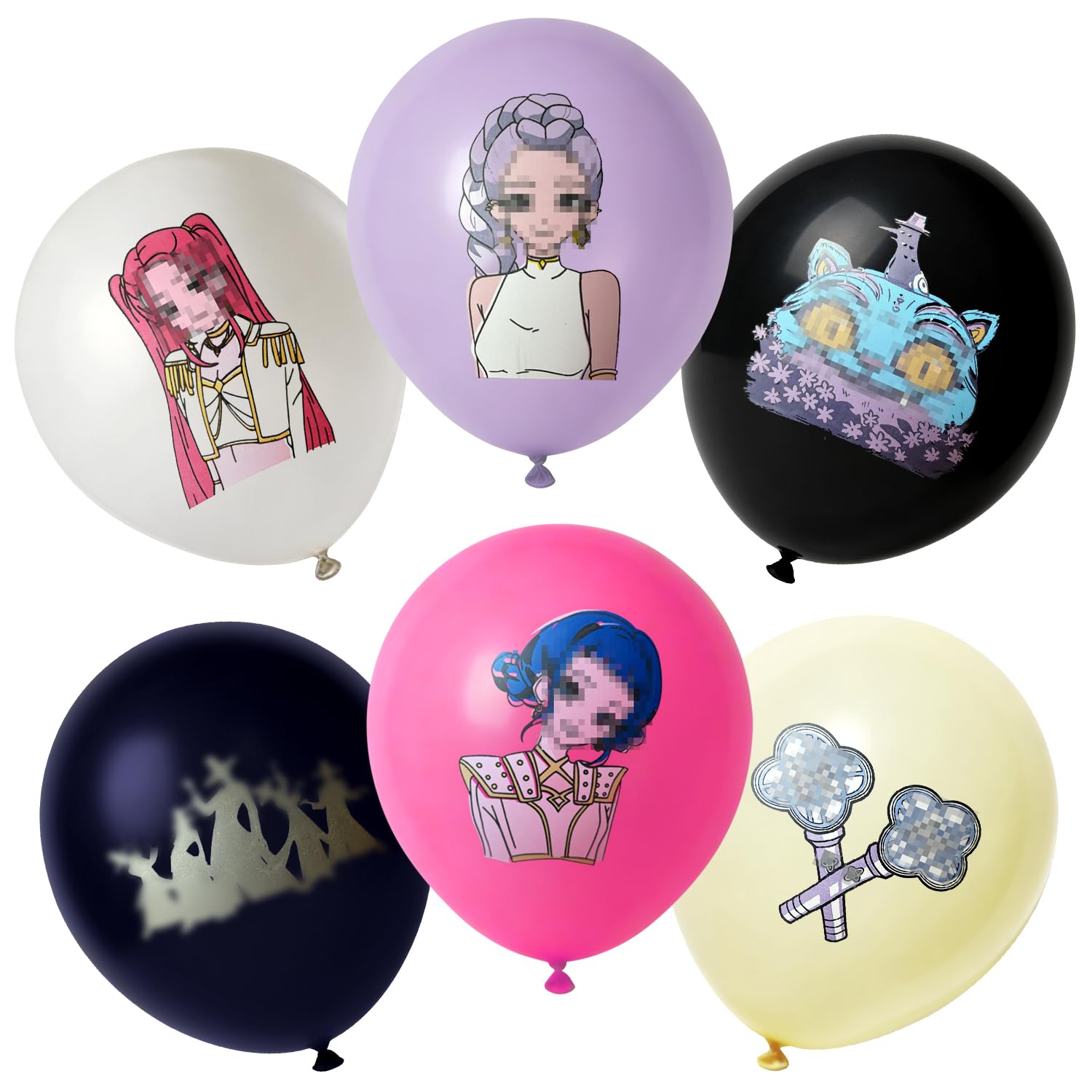 JenJen Tradition Demon Movie Hunter Balloons – 24ct, 12-Inch Anime Theme Party Decor