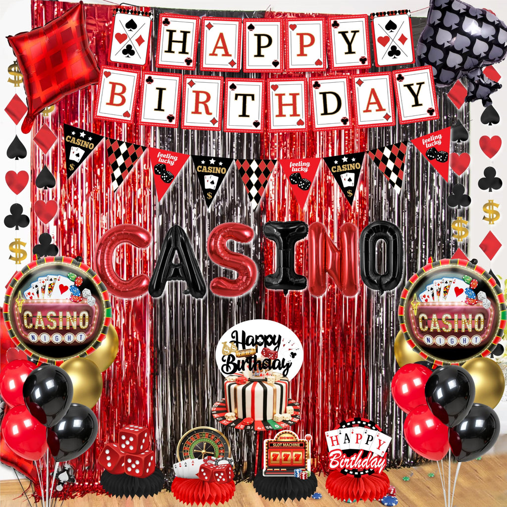 Jenlion Casino Theme Party Decorations | Las Vegas Night & Birthday Decor